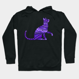 Purple Awareness Ribbon Cat Mandala Hoodie